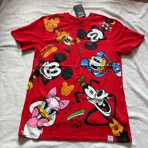 LOUNGEFLY Disney SHIRT Goofy Pluto Mickey Minnie Daisy Donald NWT